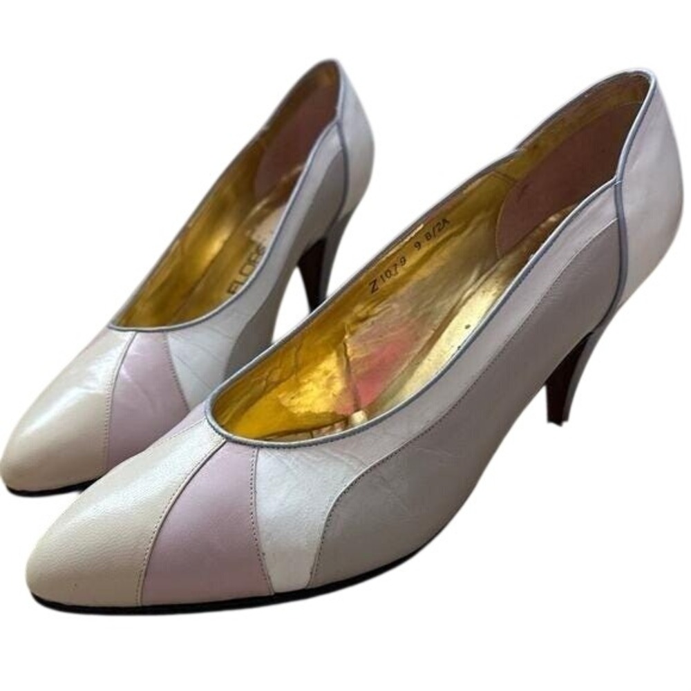 Florsheim Women's Size 9 B 2A‎ Colorblock Leather Heels Pumps Shoes